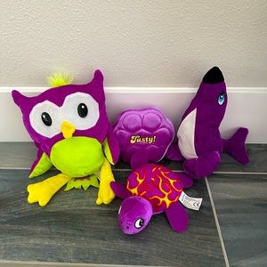 4 pack purple plush